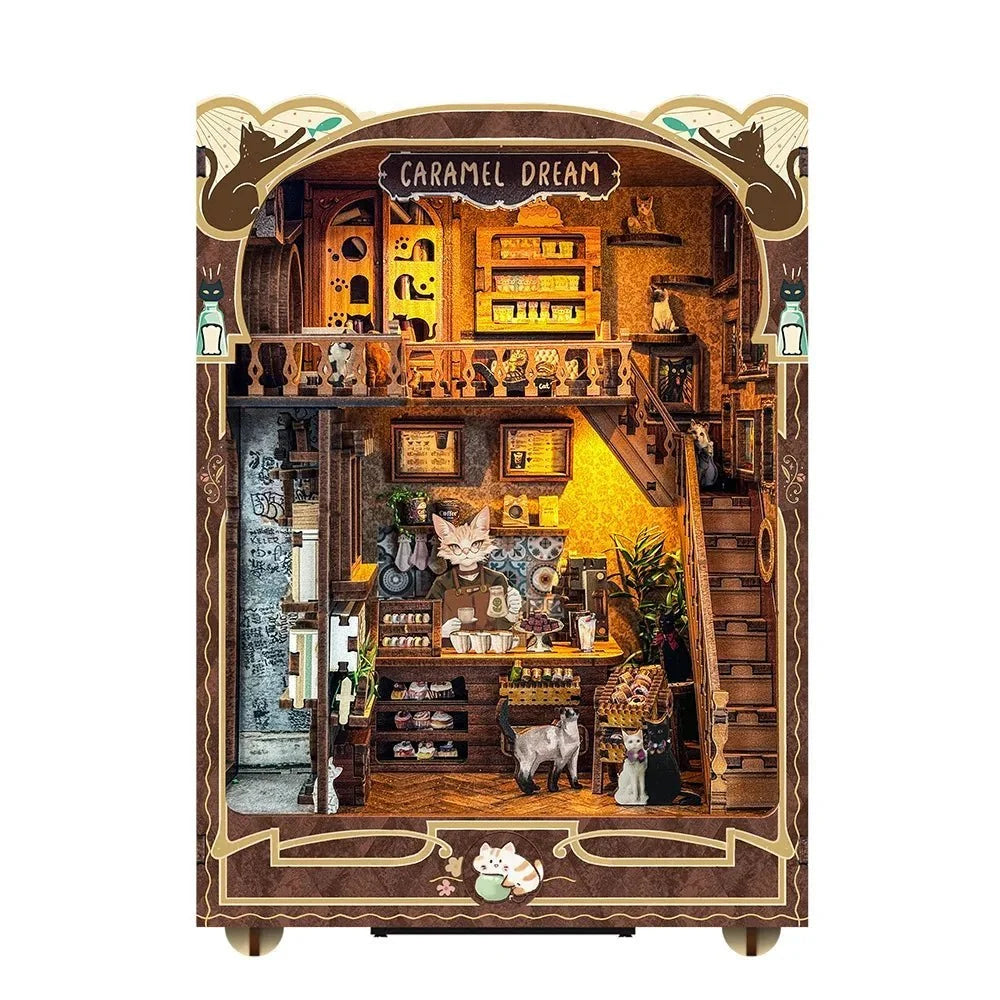 Caramel Dream Casa - DIY Wooden Book Nook Kit - NookFan