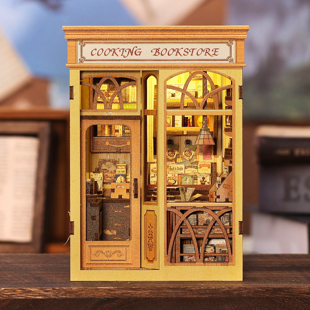 Cooking Bookstore | CUTEBEE DIY Book Nook Kit
