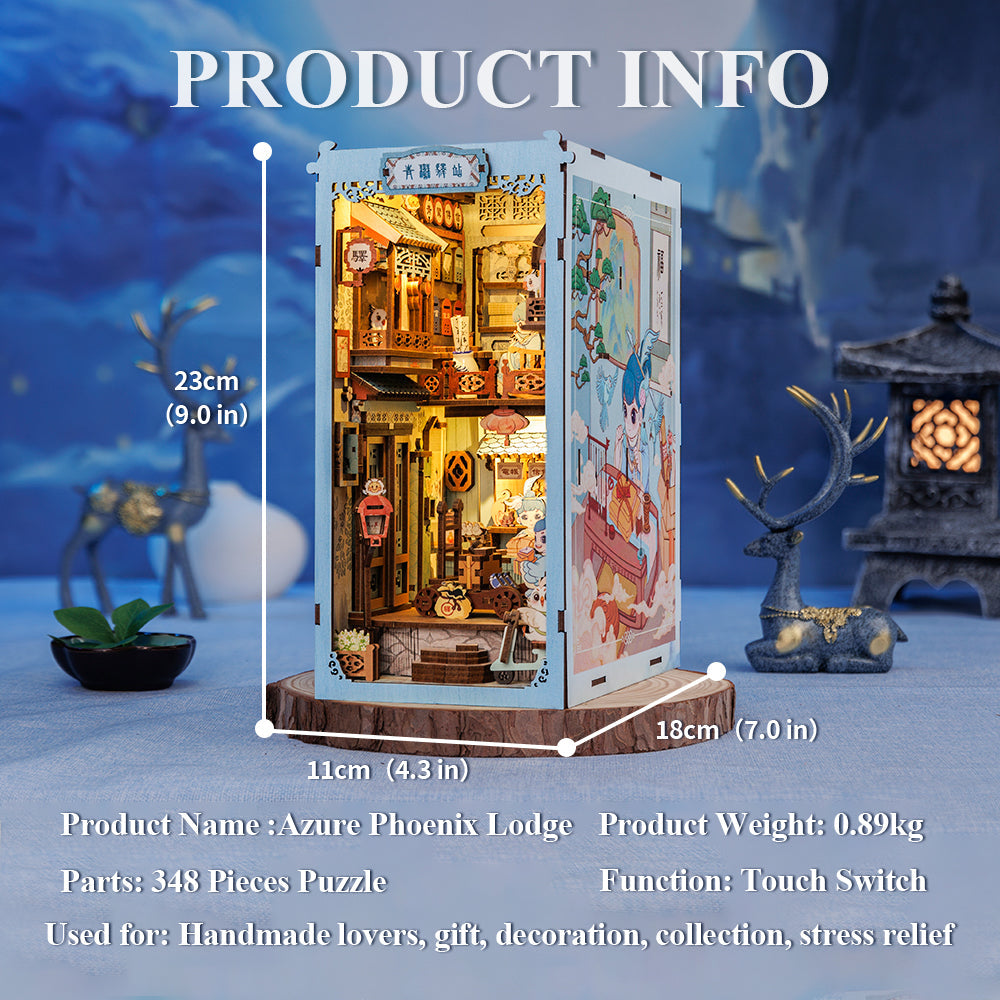 Azure Phoenix Lodge | CUTEBEE DIY Book Nook Kit