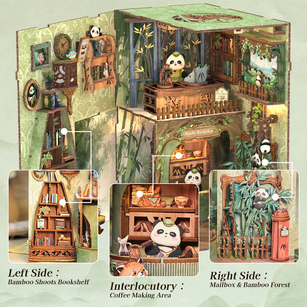 Panda Bookshop | CUTEBEE DIY Book Nook Kit