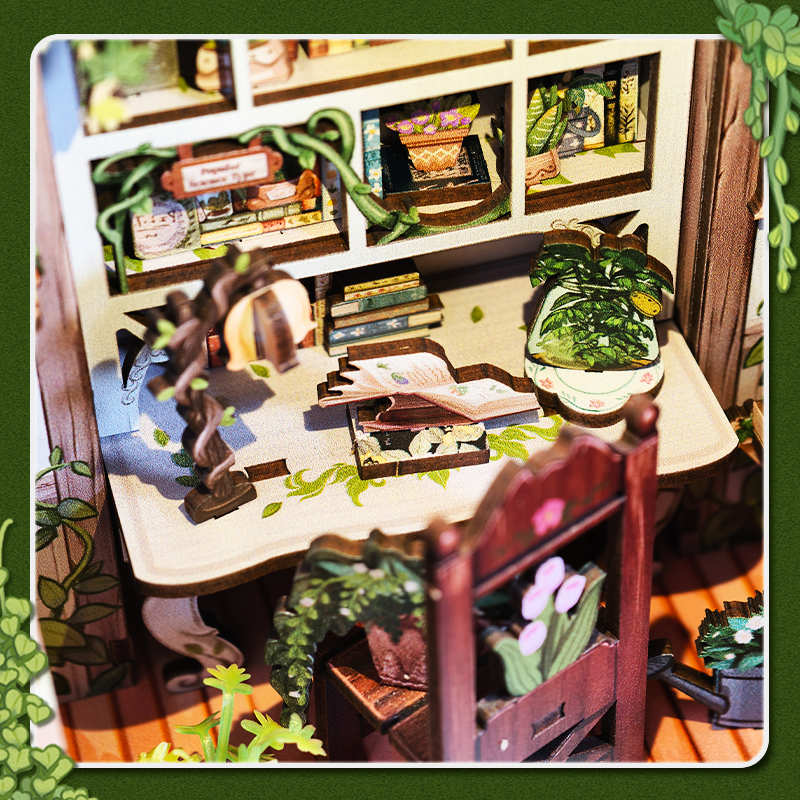 Green Life Bookshop | CUTEBEE DIY Book Nook Kit