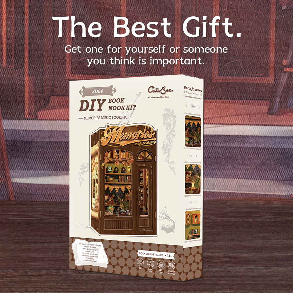 Memories Music Bookshop | CUTEBEE DIY Book Nook Kit