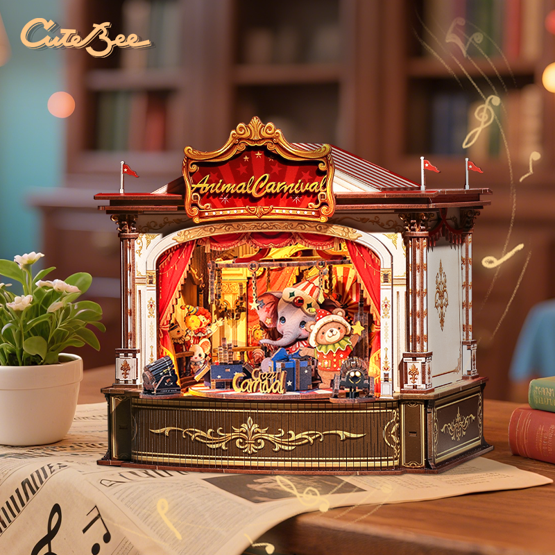 Animal Carnival | CUTEBEE DIY Wooden Music Box