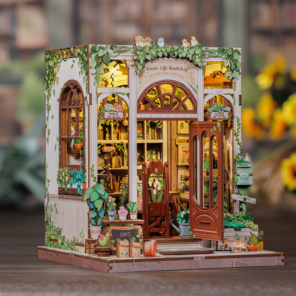 Green Life Bookshop | CUTEBEE DIY Book Nook Kit