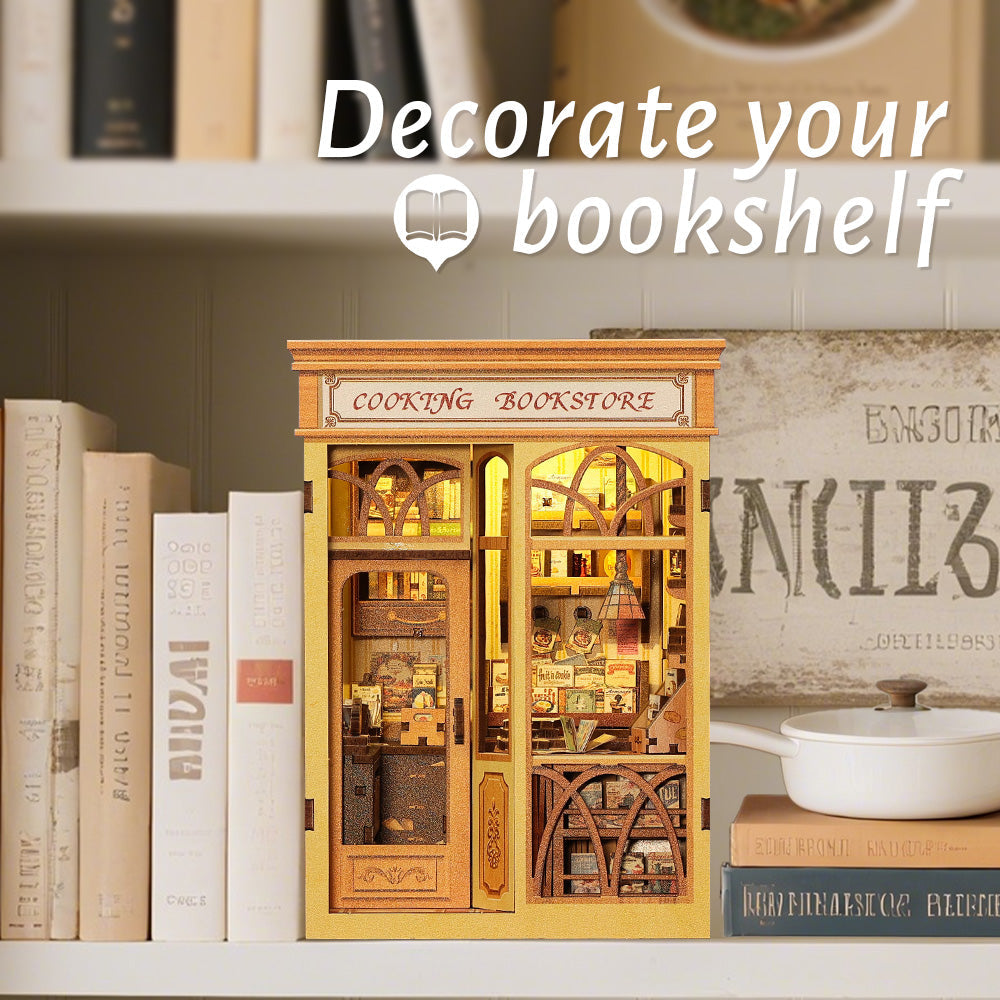 Cooking Bookstore | CUTEBEE DIY Book Nook Kit