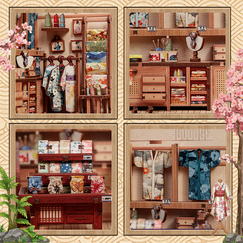 Sakura o kimono shop | CUTEBEE DIY Miniature House