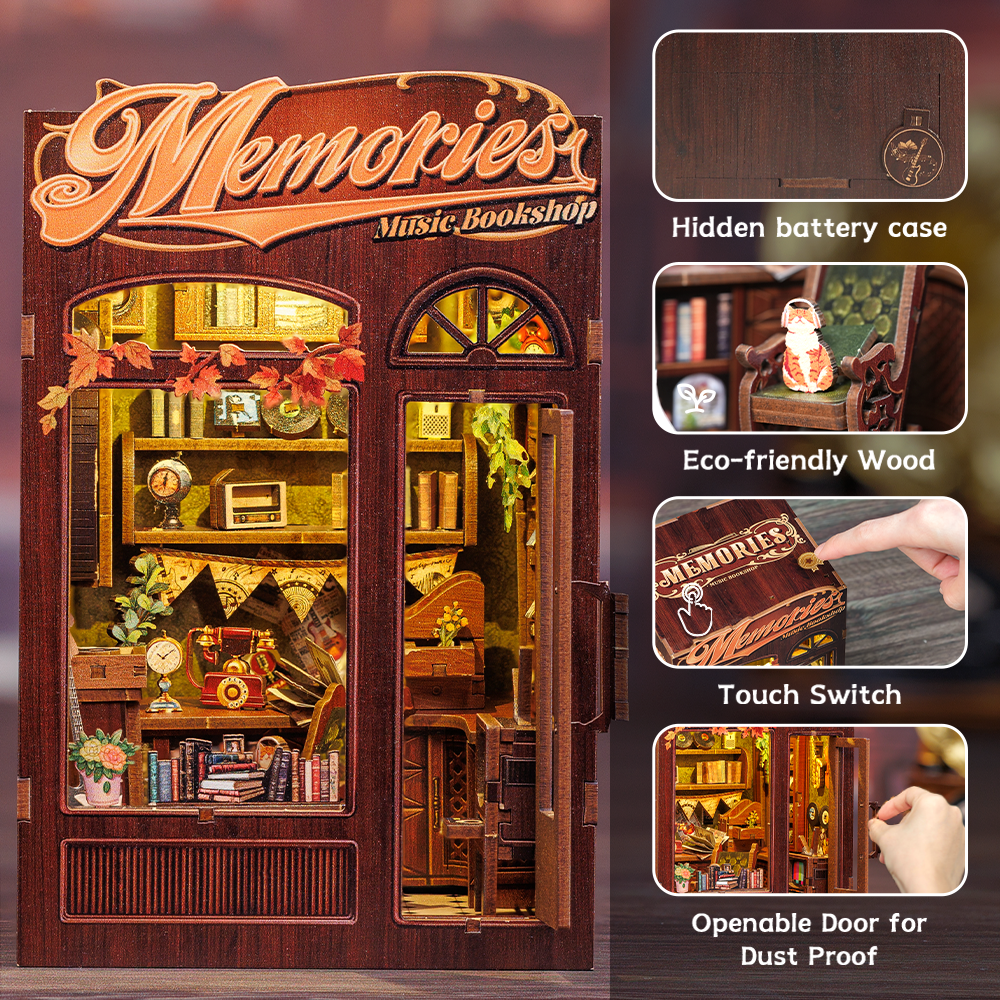 Memories Music Bookshop | CUTEBEE DIY Book Nook Kit