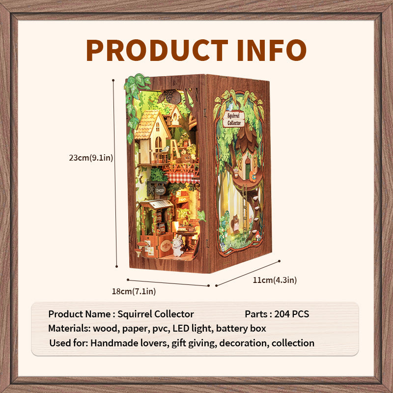 Squirrel Collector | CUTEBEE DIY Book Nook Kit