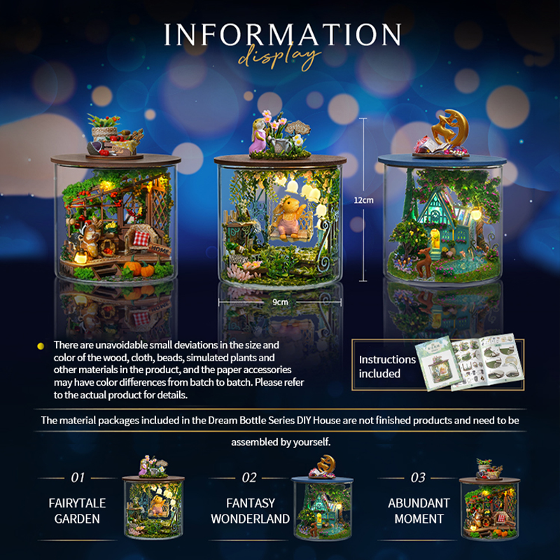 Dream Bottle Series | CUTEBEE 1: 24 DIY Dollhouse Kit