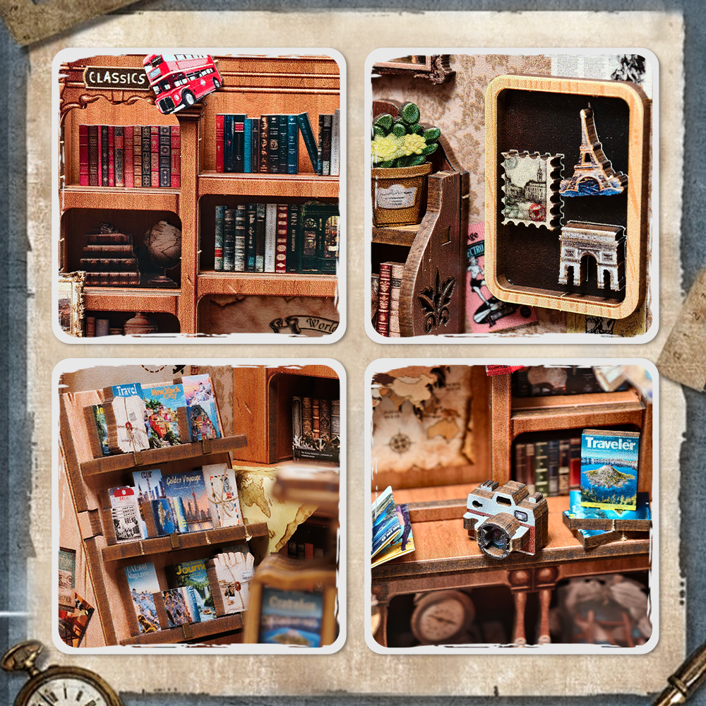 Journey Trace Bookshop | CUTEBEE DIY Book Nook Kit