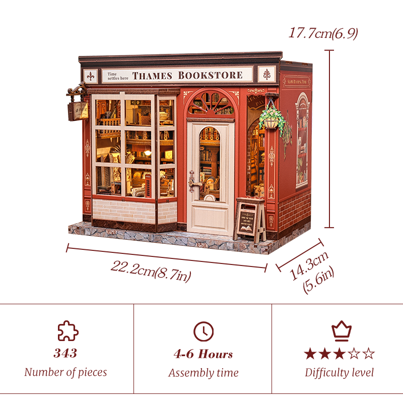 Thames Bookstore | CUTEBEE DIY Miniature House