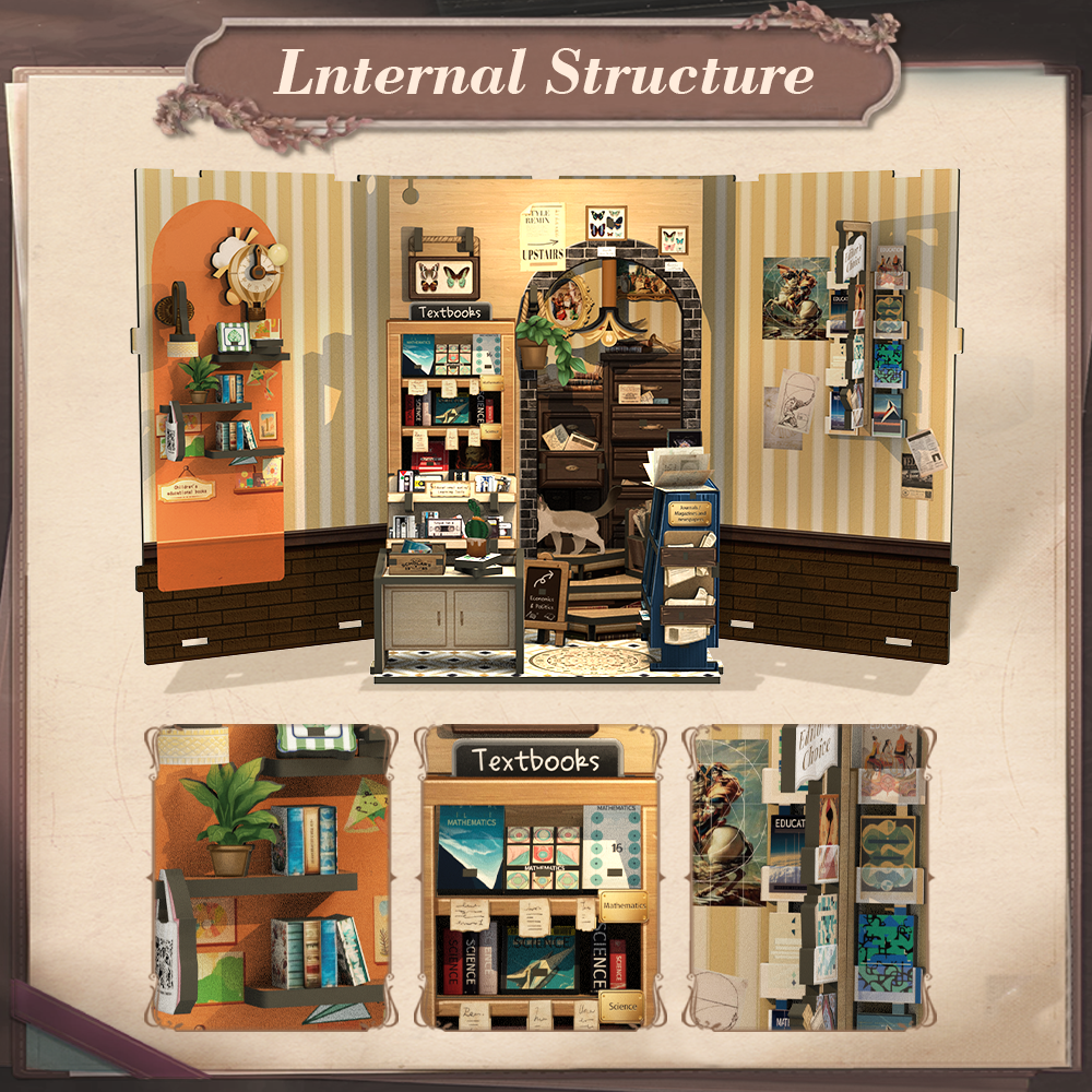 The Scholar's Bookstore | CUTEBEE DIY Book Nook Kit