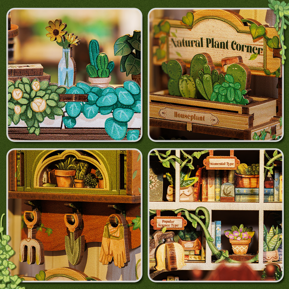 Green Life Bookshop | CUTEBEE DIY Book Nook Kit