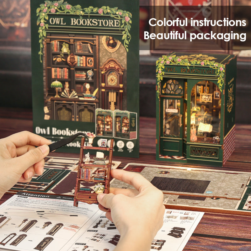 Owl Bookstore | CUTEBEE DIY Book Nook Kit