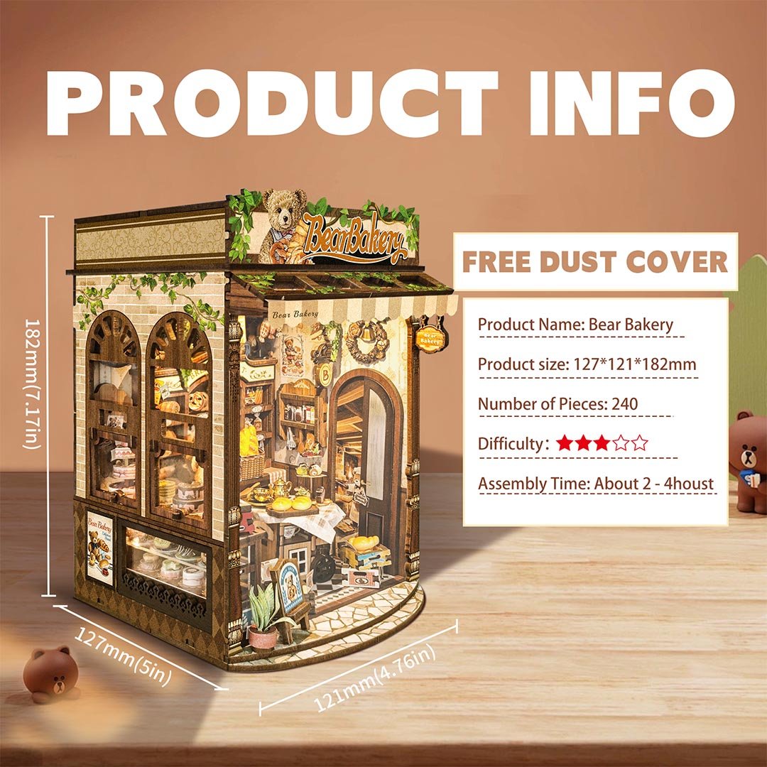 Bear Bakery DIY Book Nook Kit - NookFan
