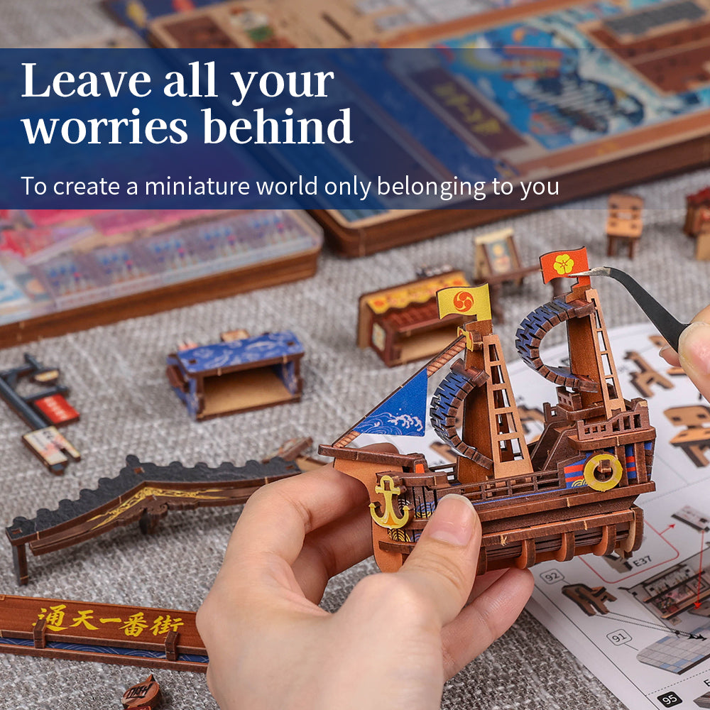 Tsutenkaku Ichiban Street | CUTEBEE DIY Book Nook Kit