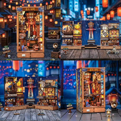 Tsutenkaku Ichiban Street | CUTEBEE DIY Book Nook Kit