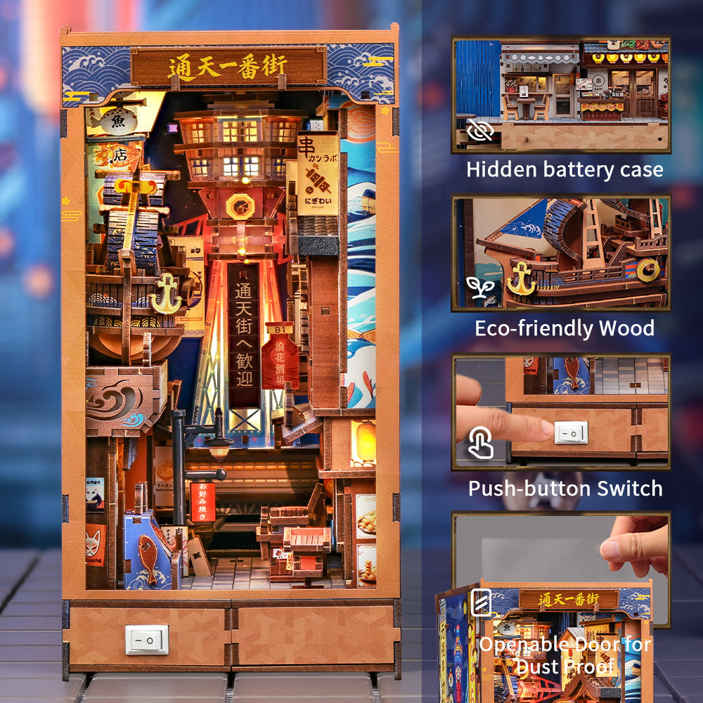 Tsutenkaku Ichiban Street | CUTEBEE DIY Book Nook Kit