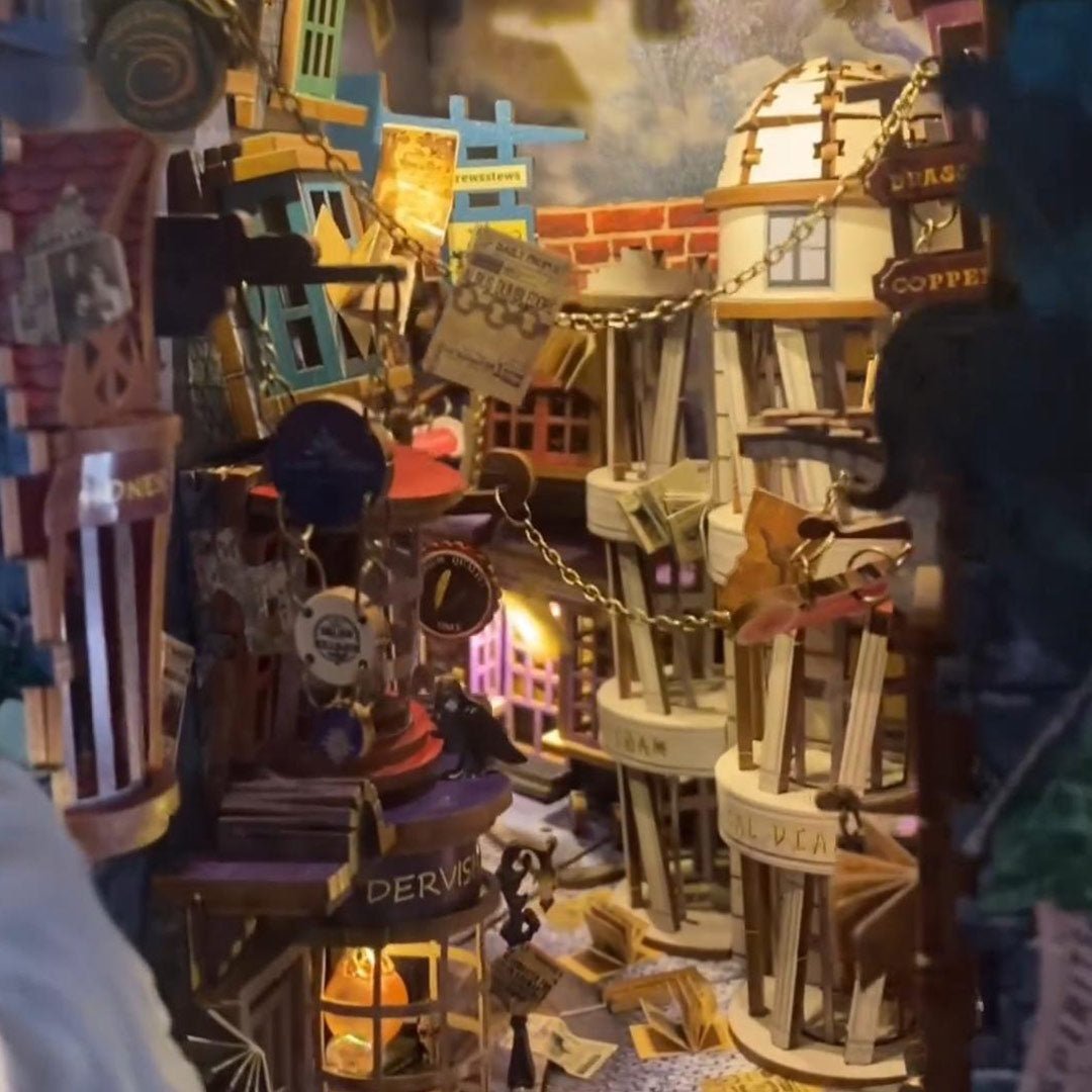 Magic Night Alley - DIY Book Nook Kit - NookFan