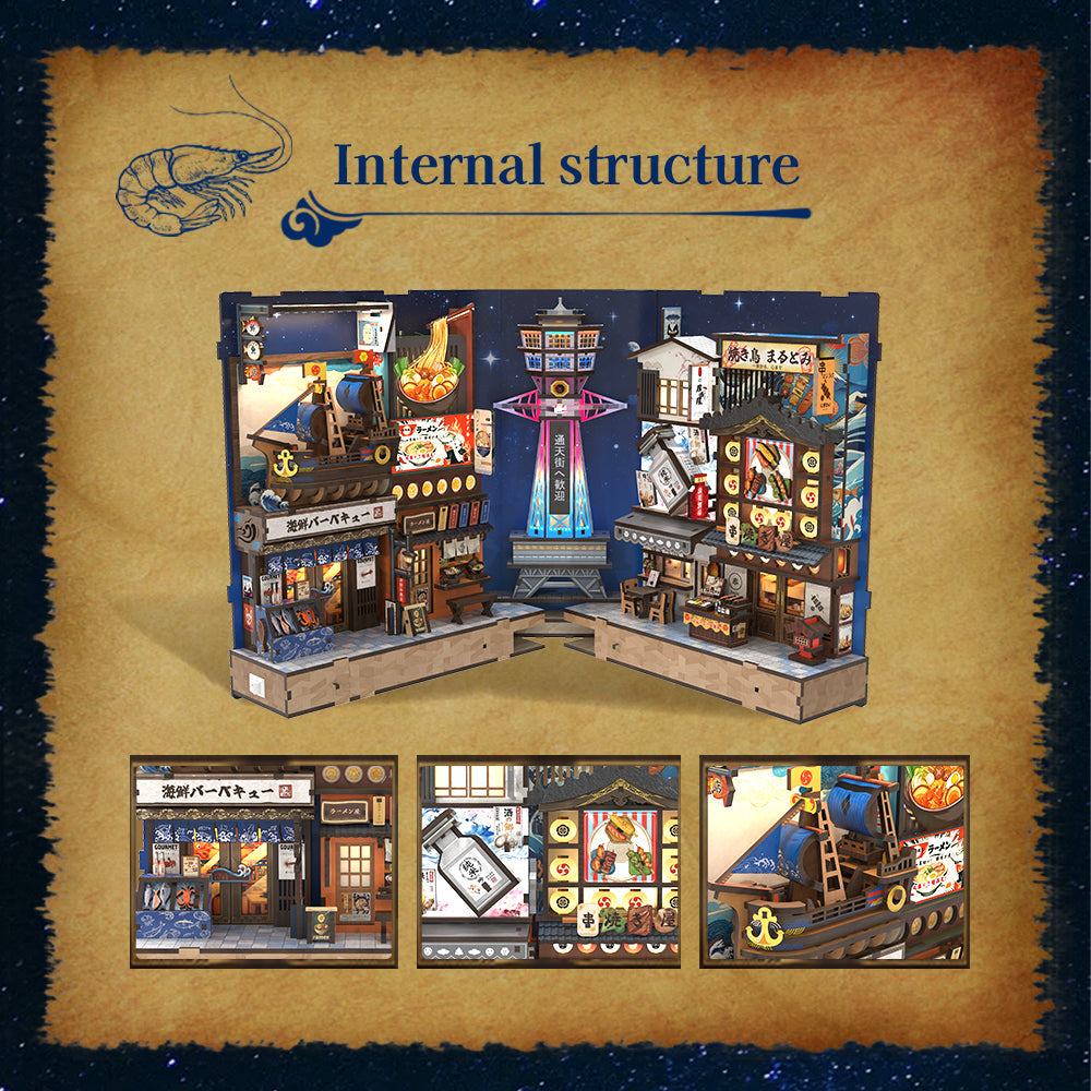 Tsutenkaku Ichiban Street | CUTEBEE DIY Book Nook Kit