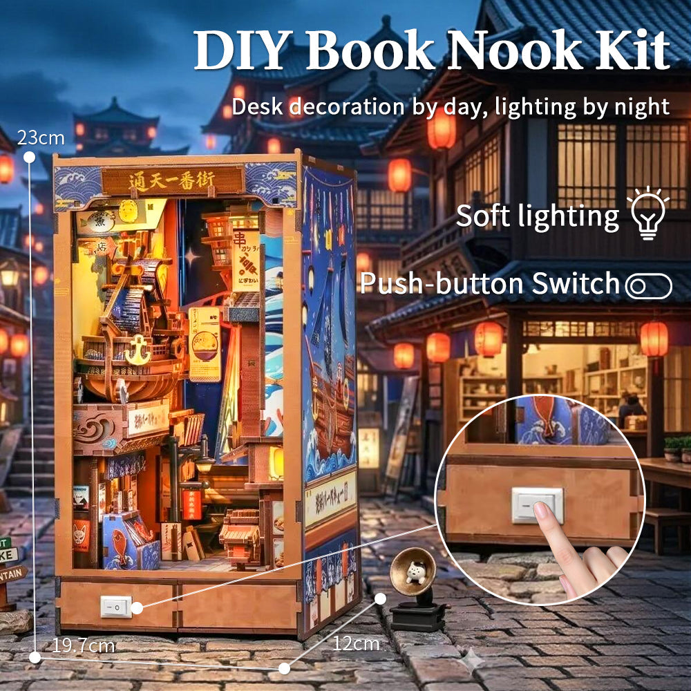 Tsutenkaku Ichiban Street | CUTEBEE DIY Book Nook Kit