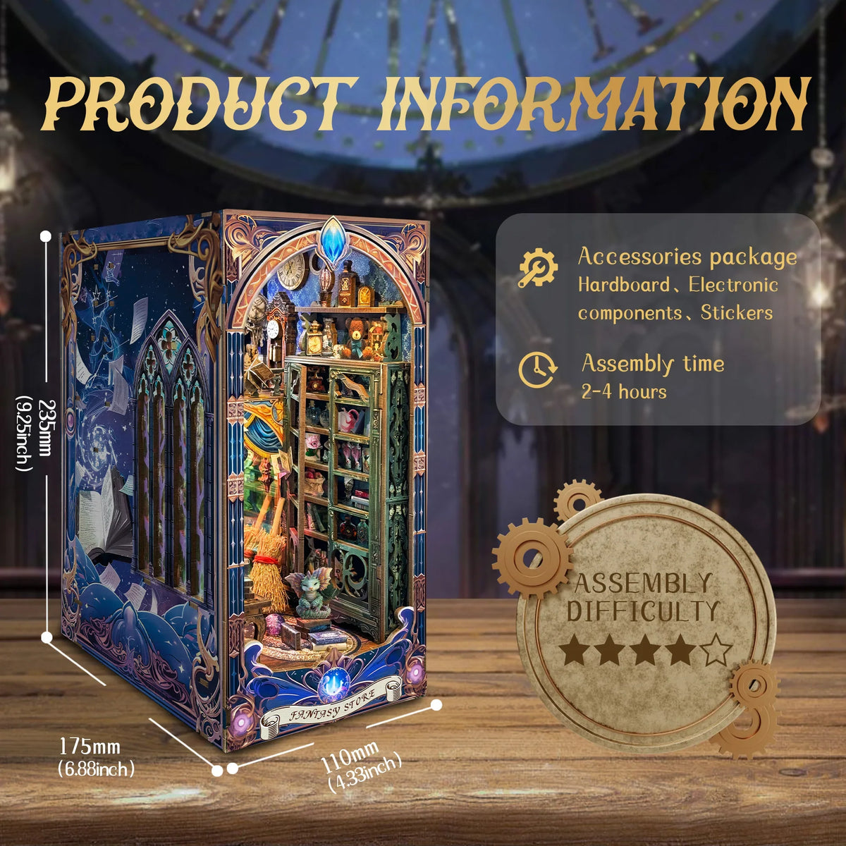 Mystic Emporium - DIY Wooden Book Nook Kit - NookFan