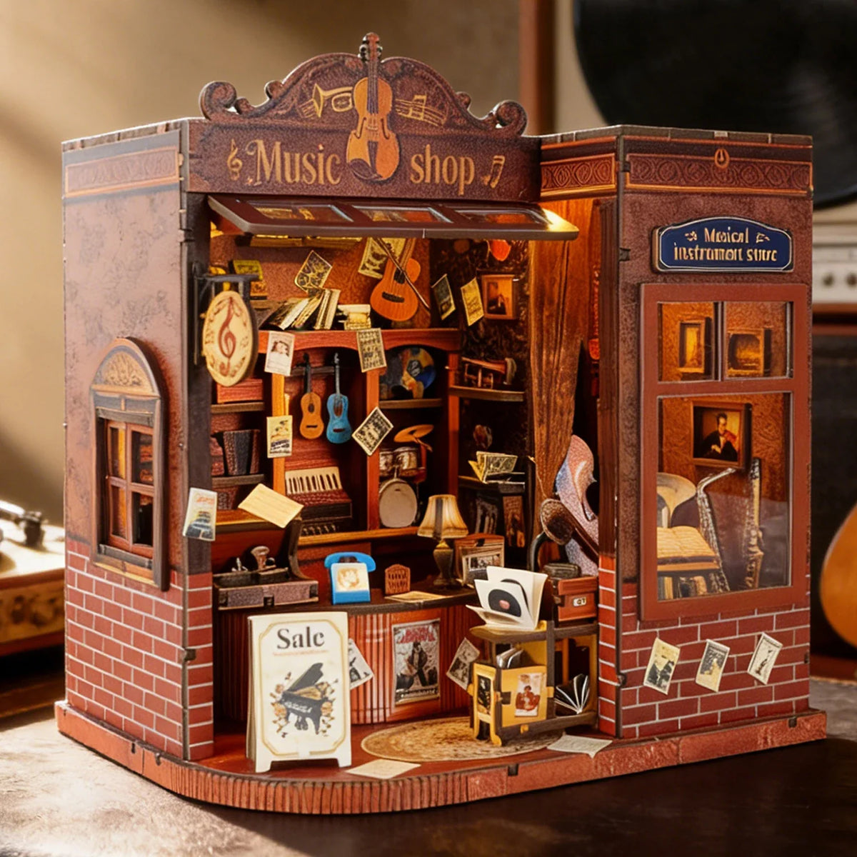 Music Shop - DIY Book Nook Kit - NookFan