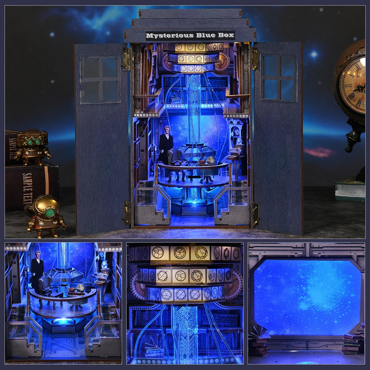 Mysterious Blue Box - DIY Book Nook Kit - NookFan