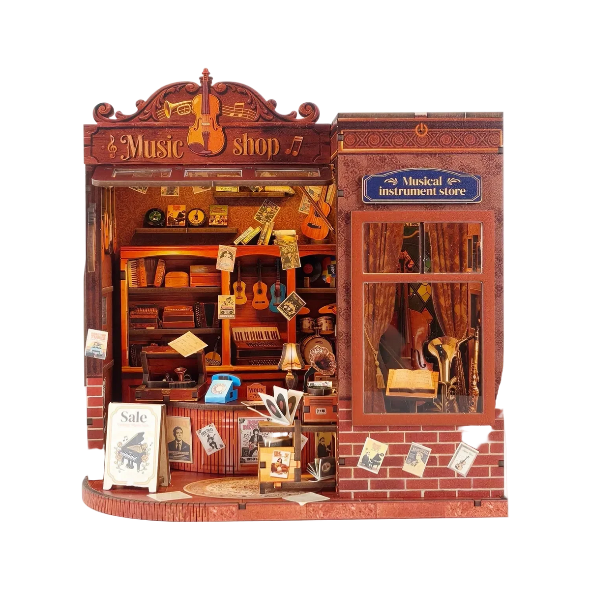 Music Shop - DIY Book Nook Kit - NookFan