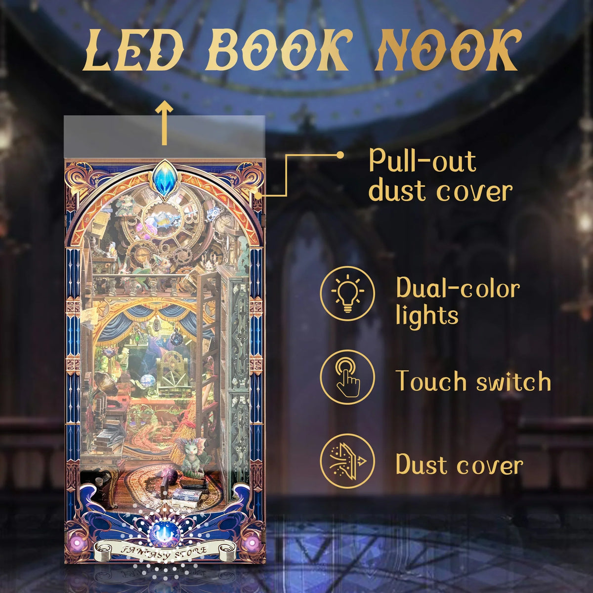 Mystic Emporium - DIY Wooden Book Nook Kit - NookFan