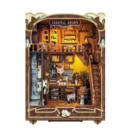 Caramel Dream Casa - DIY Wooden Book Nook Kit - NookFan