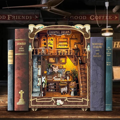 Caramel Dream Casa - DIY Wooden Book Nook Kit - NookFan