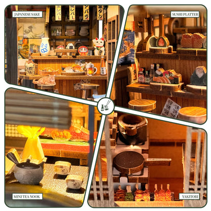 Bridgeside Machiya DIY Wooden Miniature Dollhouse Kit