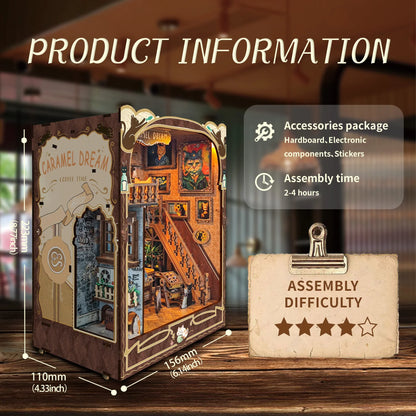 Caramel Dream Casa - DIY Wooden Book Nook Kit - NookFan