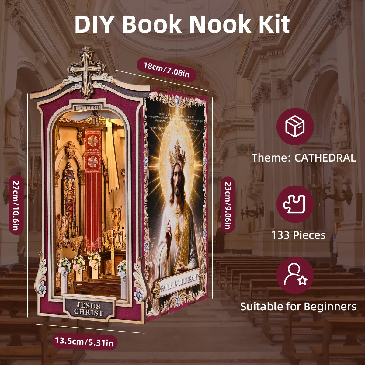Cathedral Book Nook Kit - NookFan