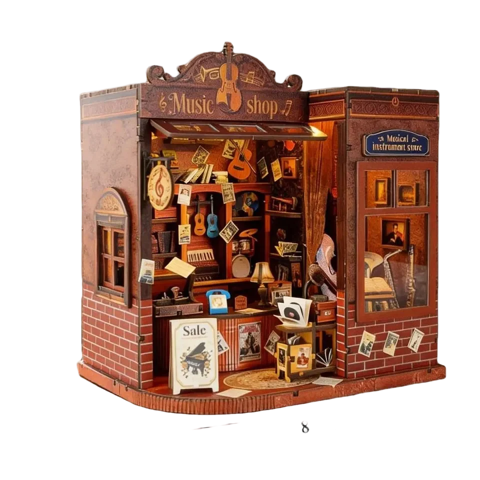 Music Shop - DIY Book Nook Kit - NookFan