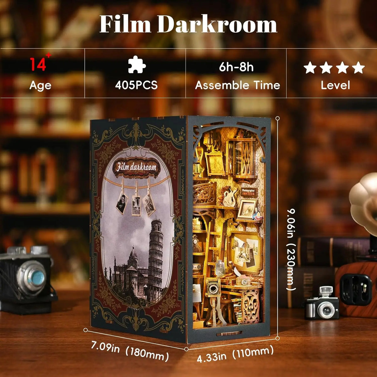 Film Darkroom Book Nook Kit - NookFan