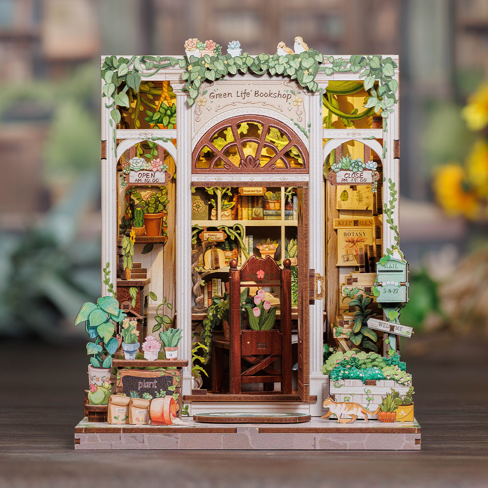 Green Life Bookshop | CUTEBEE DIY Book Nook Kit