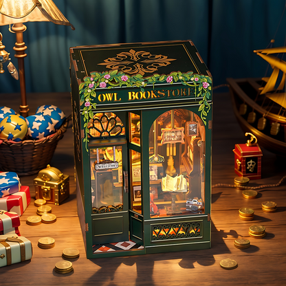 Owl Bookstore | CUTEBEE DIY Book Nook Kit