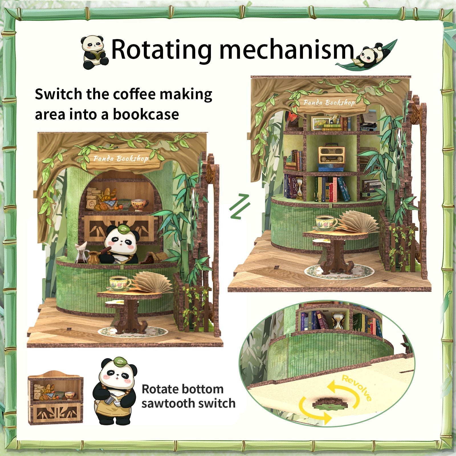 Panda Bookshop | CUTEBEE DIY Book Nook Kit