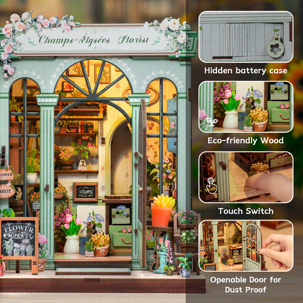 Champs-Élysées  Florist | CUTEBEE DIY Book Nook Kit |