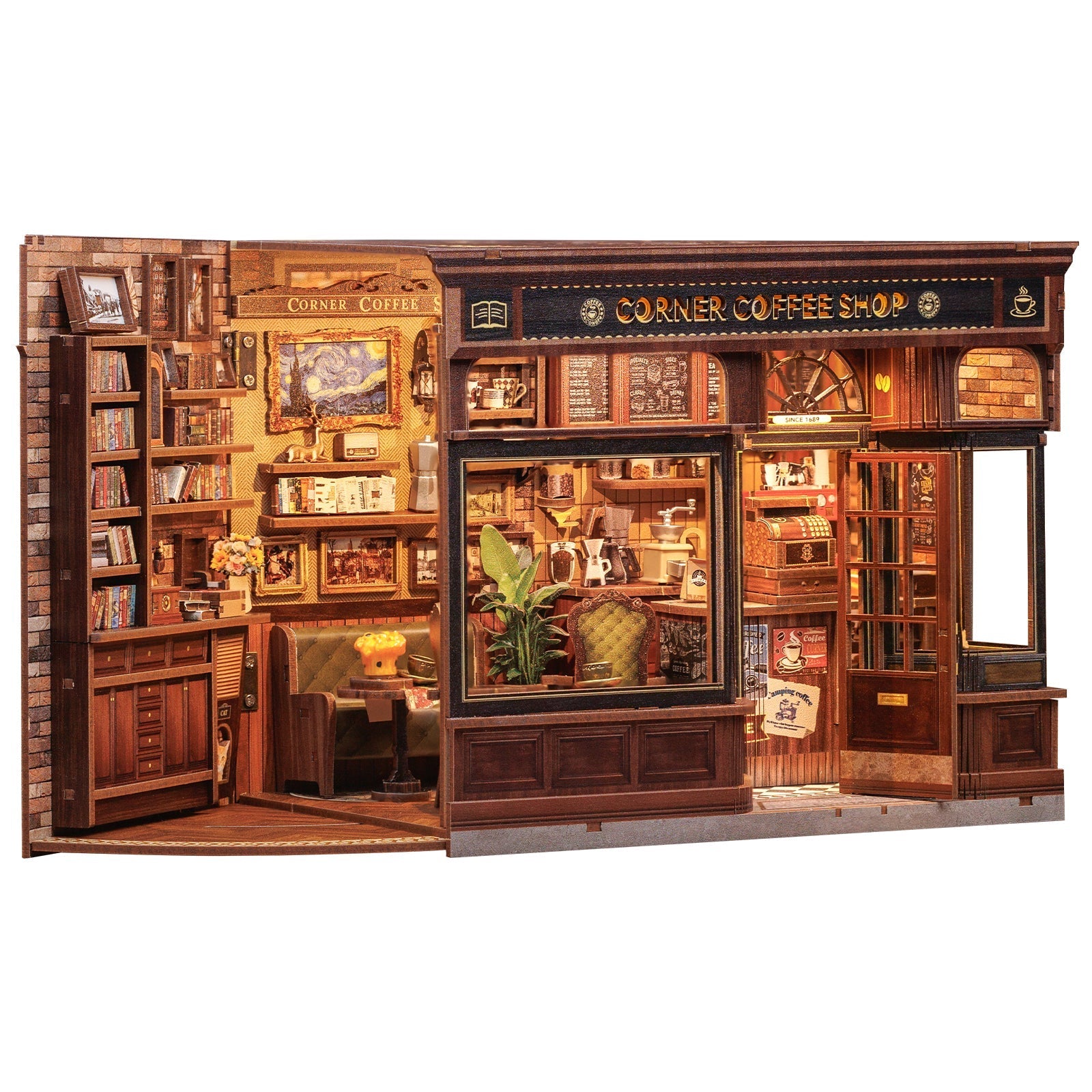 CORNER COFFEE SHOP |CUTEBEE DIY Dollhouse Kit