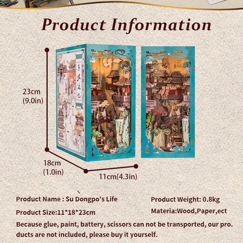 Su Dongpo's Life | CUTEBEE DIY Book Nook Kit