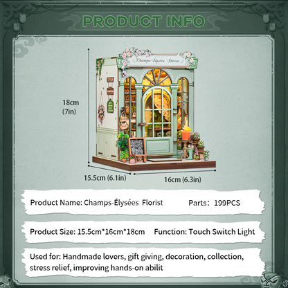 Champs-Élysées  Florist | CUTEBEE DIY Book Nook Kit |
