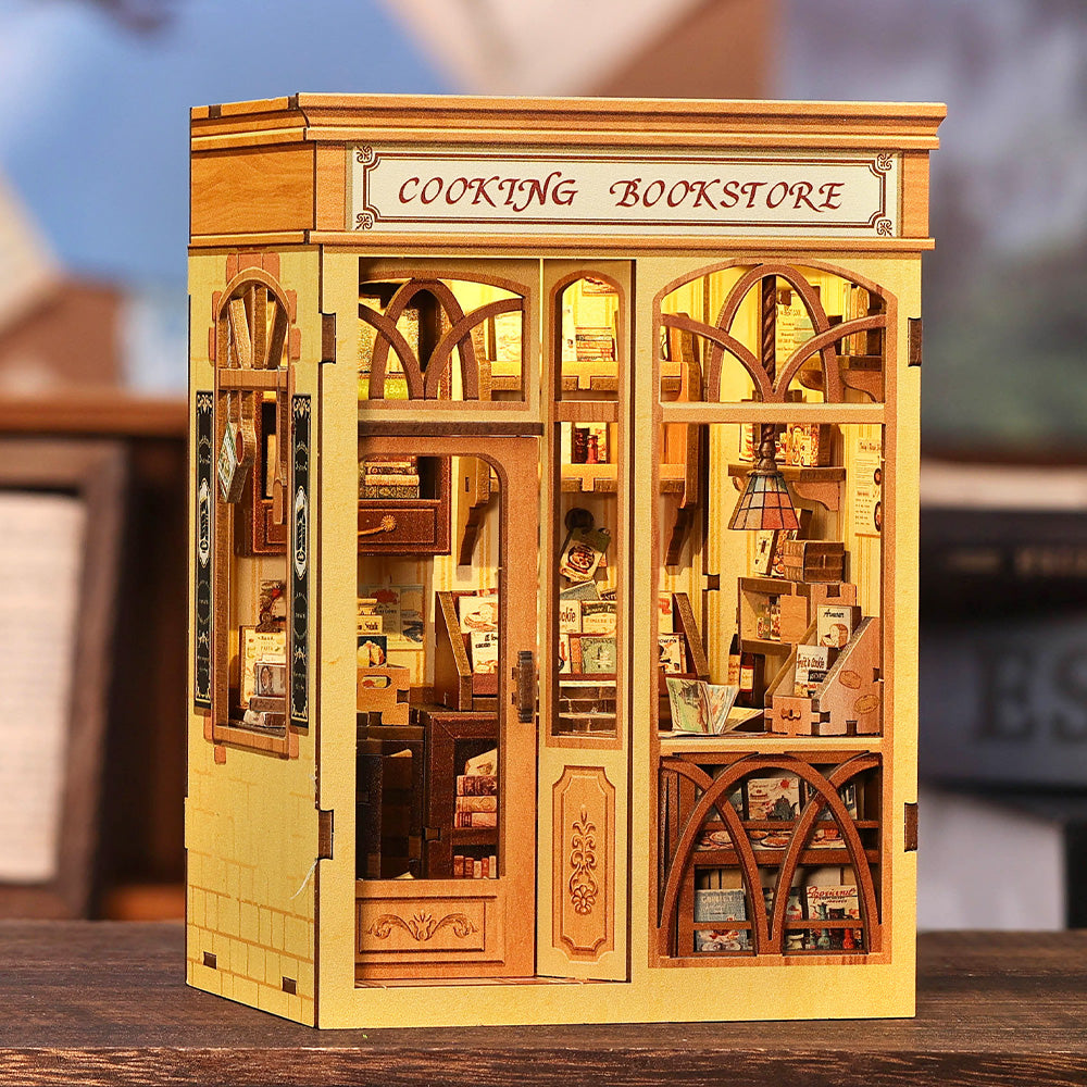 Cooking Bookstore | CUTEBEE DIY Book Nook Kit