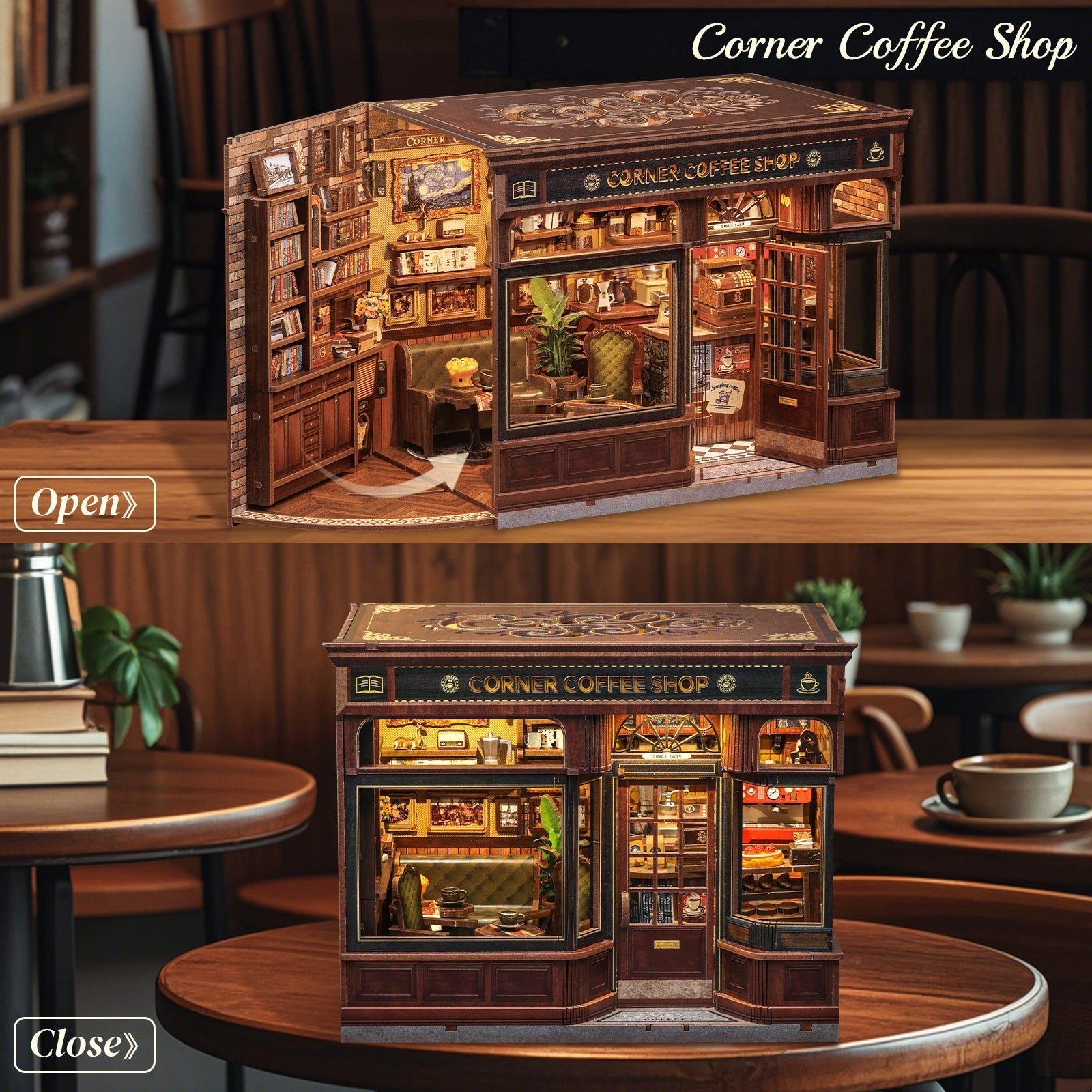 CORNER COFFEE SHOP |CUTEBEE DIY Dollhouse Kit