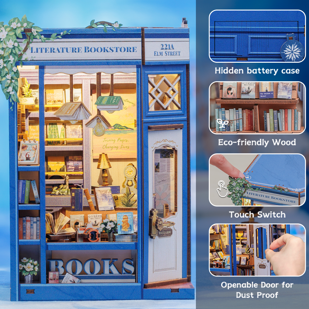 Literature Bookstore | CUTEBEE DIY Book Nook Kit |