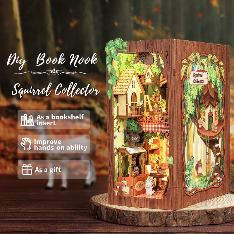 Squirrel Collector | CUTEBEE DIY Book Nook Kit