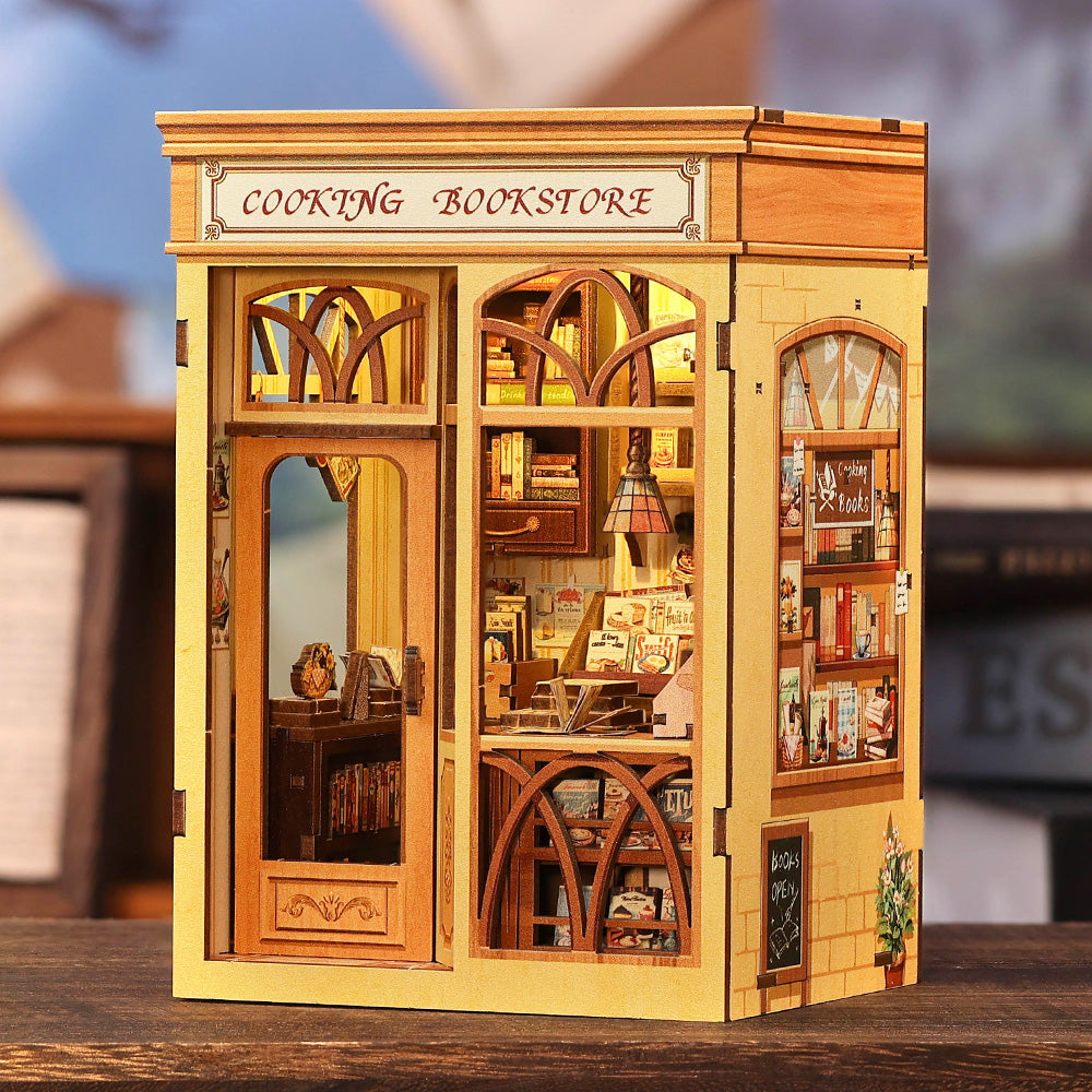 Cooking Bookstore | CUTEBEE DIY Book Nook Kit