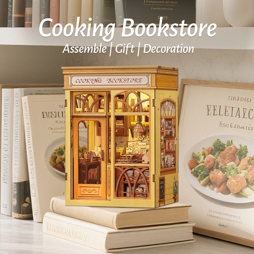 Cooking Bookstore | CUTEBEE DIY Book Nook Kit